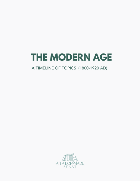 The Modern Age: A Timeline of Topics (1800-1920 AD)