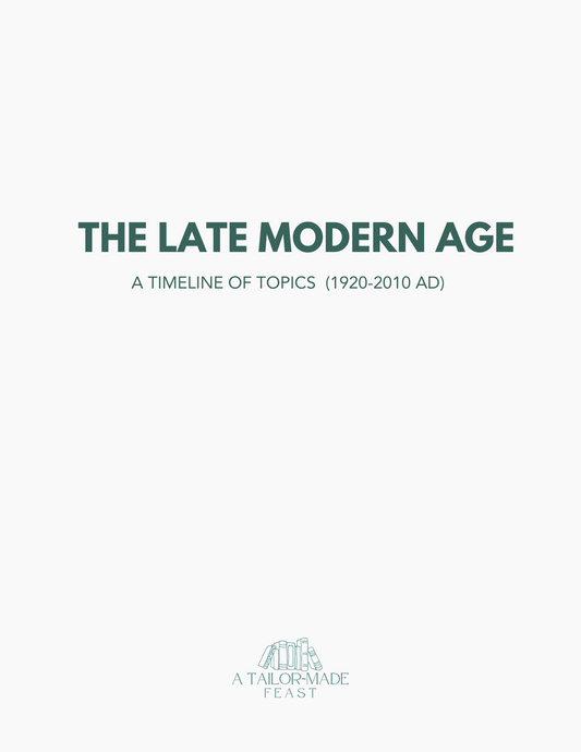 The Late Modern Age: A Timeline of Topics (1920-2010 AD)