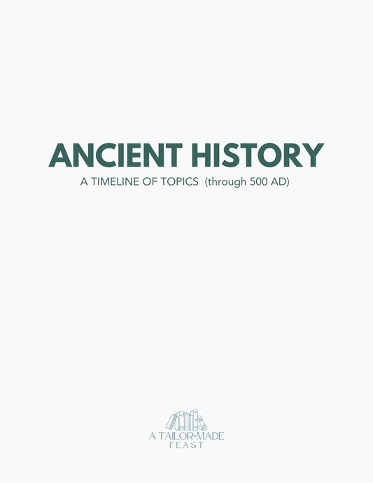Ancient History: Timeline of Topics (through 500AD)